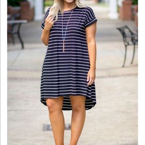 Chic soul black and ivory dress
